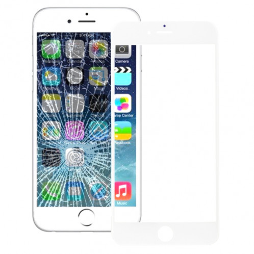 iPartsAcheter pour iPhone 6s & 6 lentille extérieure en verre d'écran avant (blanc) SI55781925-38