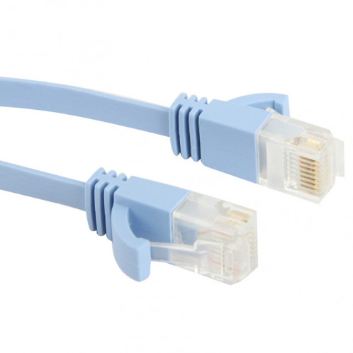 Câble LAN réseau Ethernet plat CAT6 extra-plat, longueur: 10 m (bleu bébé) SC714C501-34