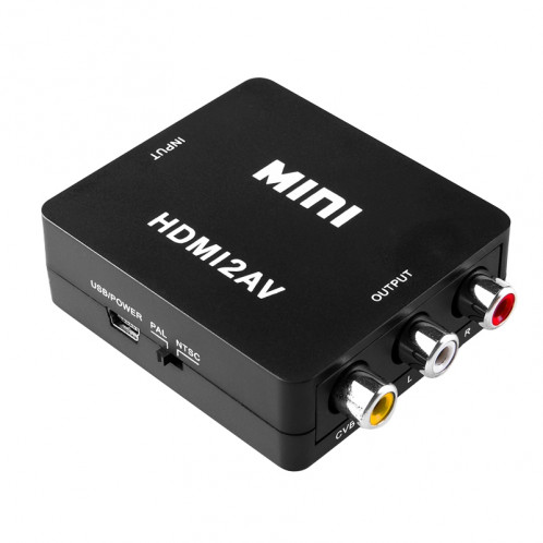 VK-126 Adaptateur Convertisseur Vidéo HD HDMI vers AV / CVBS Mini HD SH25471927-36