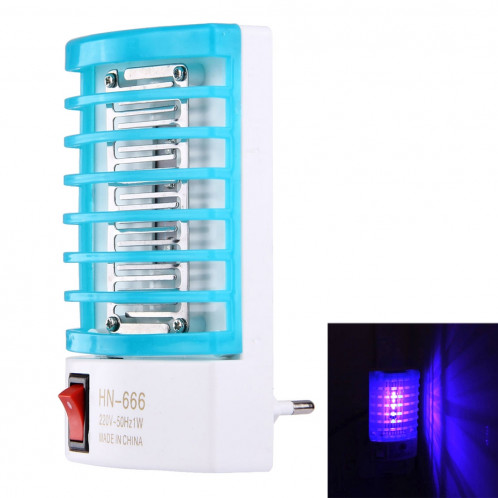 1W efficace 4-LED Mosquito Killer lampe de nuit, prise de l'UE, AC 220V (bleu) S10205369-37