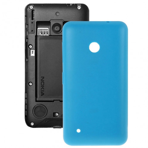 Couverture de remplacement de batterie en plastique de couleur unie pour Nokia Lumia 530 / Rock / M-1018 / RM-1020 (Bleu) SC589L1218-34