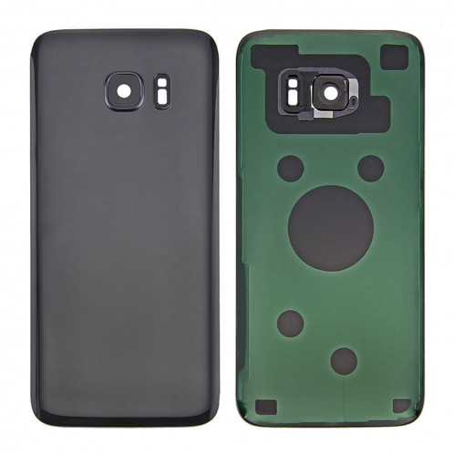 iPartsAcheter pour Samsung Galaxy S7 bord / G935 couvercle arrière de la batterie d'origine avec la lentille de caméra (noir) SI04BL599-36