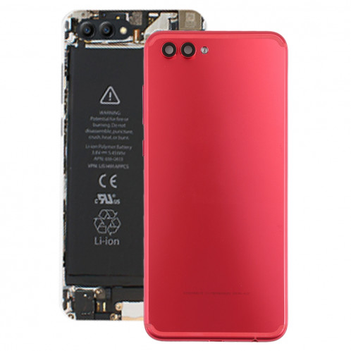 Couverture arrière avec touches latérales et objectif de la caméra (original) pour Huawei Honor View 10 / V10 (rouge) SH63RL1261-36