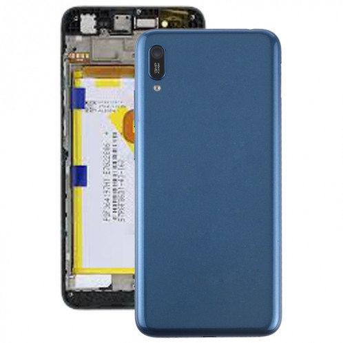 Cache arrière de batterie avec objectif et touches latérales pour Huawei Enjoy 9e (bleu) SH77LL455-36