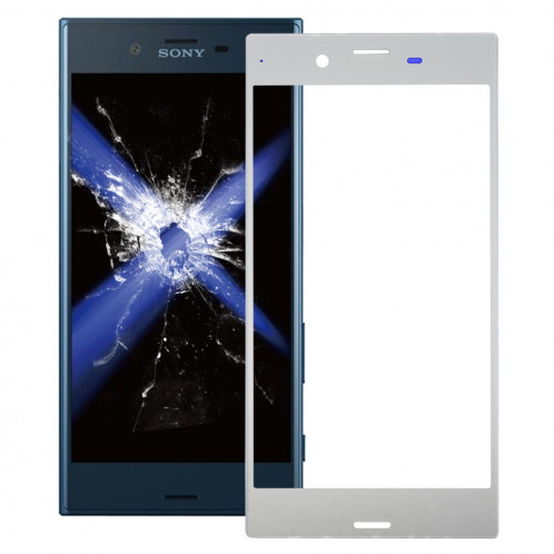 iPartsAcheter pour Sony Xperia XZ Lentille extérieure en verre (Platinum) SI33SL1607-36