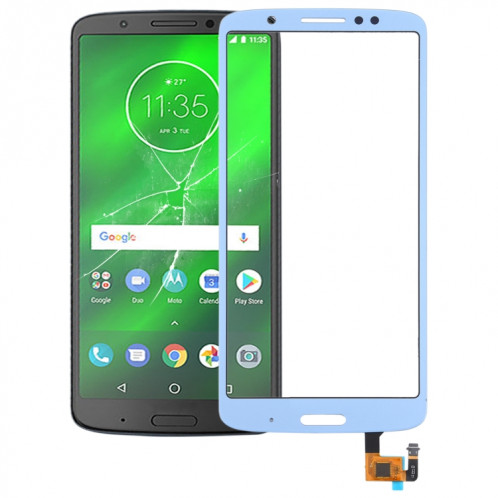 Ecran tactile pour Motorola Moto G6 Plus (Bleu) SH37LL1646-36