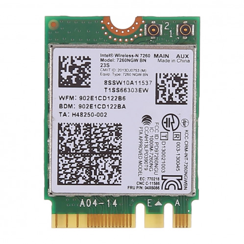 Carte réseau sans fil 7260NGW 7260BN pour Lenovo 2014 X1 T440 L540 X240 SH8550654-34