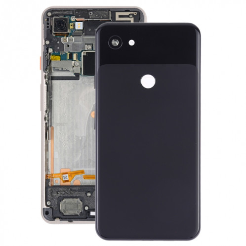 Cache arrière de la batterie avec objectif de l'appareil photo et touches latérales pour Google Pixel 3a XL (noir) SH86BL884-36
