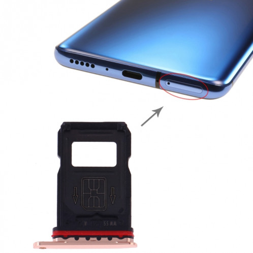 Pour plateau de carte SIM OnePlus 7 Pro + plateau de carte SIM (or) SH828J602-35