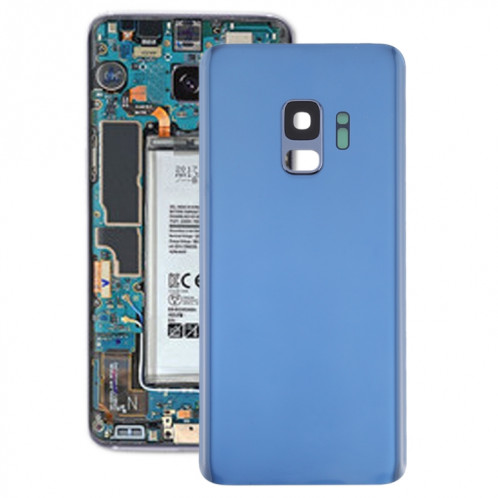 Coque arrière de batterie pour Galaxy S9 avec objectif d'appareil photo (bleu) SH70LL1939-36