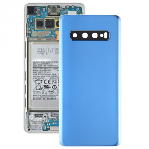 Coque arrière de batterie pour Galaxy S10 avec objectif d'appareil photo (bleu) SH72LL732-36