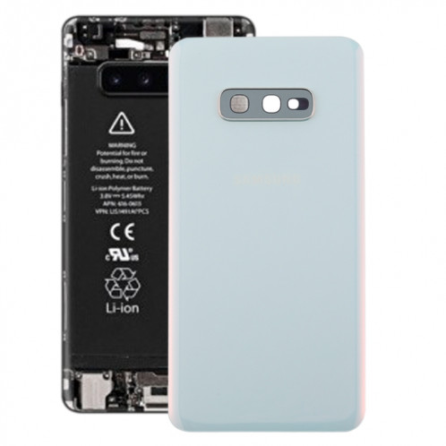 Coque arrière de batterie pour Galaxy S10e avec objectif d'appareil photo (blanc) SH74WL1534-36
