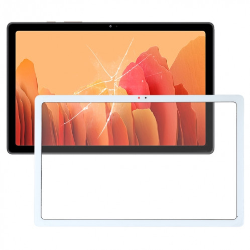 Pour Samsung Galaxy Tab A7 10.4 (2020) SM-T500/T505 Lentille extérieure en verre d'écran avant avec adhésif optiquement transparent OCA (blanc) SH948W632-36