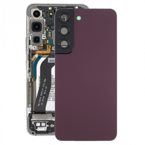 Coque arrière de batterie pour Samsung Galaxy S22 5G SM-S901B avec cache d'objectif d'appareil photo (violet) SH03PL1882-36