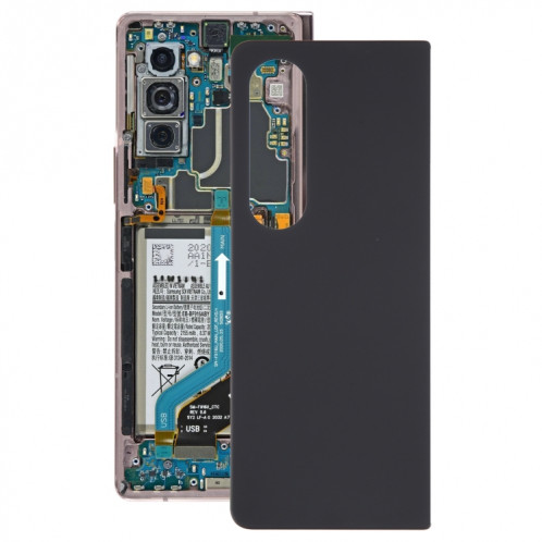 Coque arrière de batterie pour Samsung Galaxy Z Fold4 SM-F936B avec cache d'objectif d'appareil photo (noir) SH593B665-36