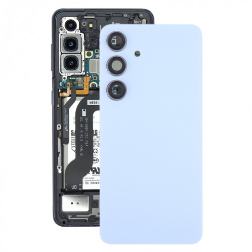 Pour Samsung Galaxy S24 SM-S921B Couvercle arrière de batterie OEM avec couvercle d'objectif d'appareil photo (bleu) SH68LL1667-37