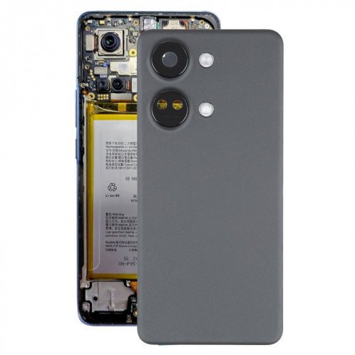 Pour OnePlus Nord 3 couvercle arrière de batterie d'origine avec couvercle d'objectif d'appareil photo (noir) SH62BL1537-37