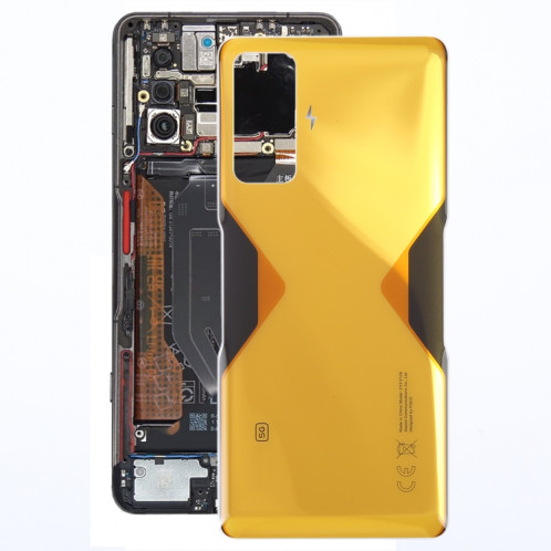 Pour Xiaomi Poco F4 GT Couvercle arrière de la batterie OEM (jaune) SH50YL1746-36