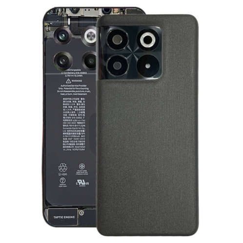 Pour OnePlus Ace Pro PGP110 Couvercle arrière de la batterie avec couvercle d'objectif d'appareil photo (noir) SH757B1420-37