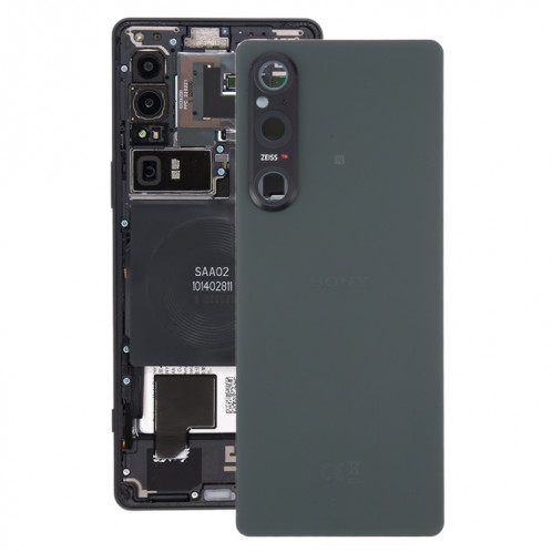 Pour Sony Xperia 1 V Couvercle arrière de la batterie d'origine avec couvercle d'objectif d'appareil photo (vert) SH11GL1401-37