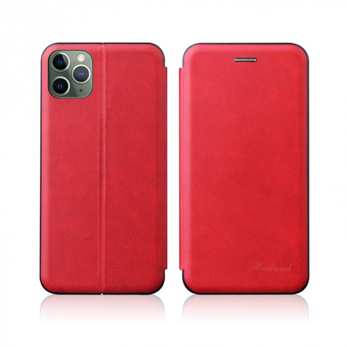 Pour iPhone 13 tension intégrée texture rétro texture magnétique tpu + étui en cuir PU avec fente et support de carte (rouge) SH303B923-37