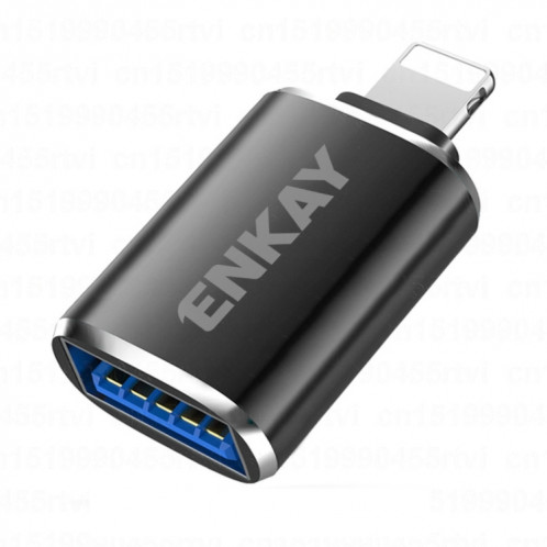 ENKAY ENK-AT110 8 broches mâles à USB 3.0 Adaptateur OTG en alliage en aluminium féminin (noir) SE701A1402-37
