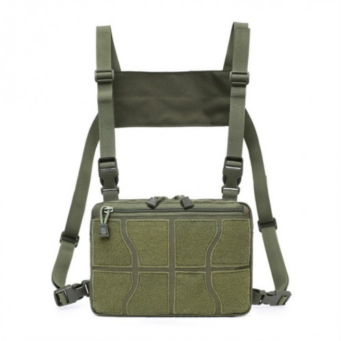 Sac de poitrine multifonctionnel pour sac à dos de stockage portable de sports de plein air (vert armée) SH201C1900-310