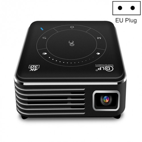P11 4K HD DLP Mini 3D Projecteur 4G + 32G Micro Smart Micro Projecteur, Style: Plug UE (Noir) SH403A267-37
