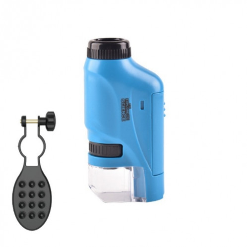Équipement de laboratoire portable pour enfants Microscope jouets, couleur: Lite + support (bleu) SH3906767-37