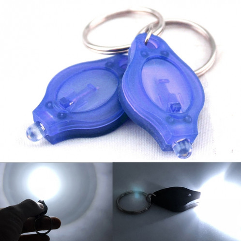 2 PCS Mini poche porte-clés lampe de poche Micro LED lumière Squeeze Camping en plein air ultra-lumineux d'urgence porte-clés lampe torche lampe (Bleu) SH001C1562-37