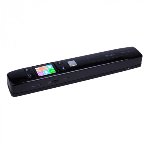 iScan02 Scanner portatif portable à double rouleau de document mobile avec l'affichage à LED, support 1050DPI / 600DPI / 300DPI / PDF / JPG / TF (noir) SI002B7-39