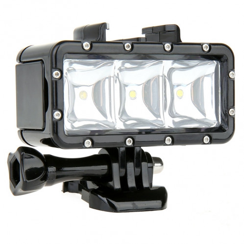SupTig 30M Waterproof 300LM Video Light pour GoPro / Dazzne / Yi Camera (Black) SS443B3-38