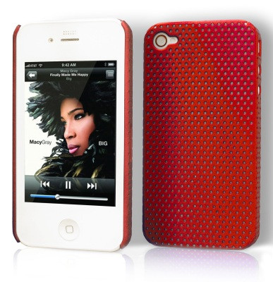 Etui "Grid case" Apple iPhone 4 / 4S Rouge ECG-ROU-31