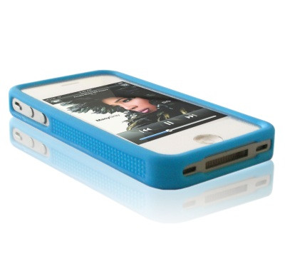 Housse silicone Bumper Apple iPhone 4 / 4S Bleu HB-BLE-31