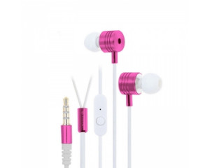 FESTORY F100 Écouteurs Basses / 3.5mm / Bouton / Microphone / Rose-blanc CF1233-20