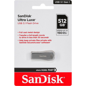 SanDisk Cruzer Ultra Luxe 512GB USB 3.1 150MB/s SDCZ74-512G-G46 722857-20