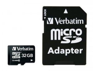 Verbatim microSDHC 32GB Class 10 UHS-I + adapt. 44083 857528-20