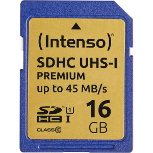 Intenso SDHC Carte 16GB Class 10 UHS-I Premium 478249-20