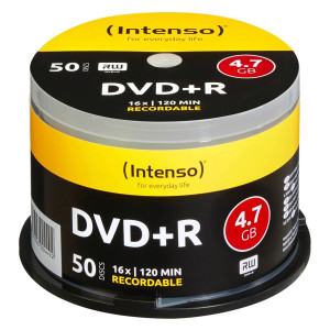 1x50 Intenso DVD+R 4,7GB 16x Speed, boîte 218302-20