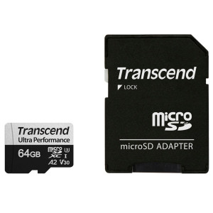 Transcend microSDXC 340S 64GB Class 10 UHS-I U3 A2 641776-20