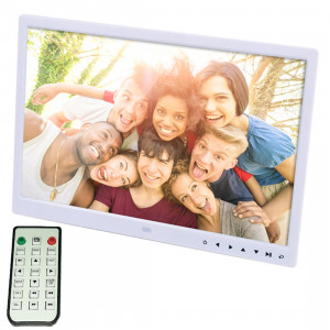 Cadre photo numérique numérique 15,0 pouces avec support / télécommande, Allwinner, support USB / carte SD entrée / OTG (blanc) SC340W0-20