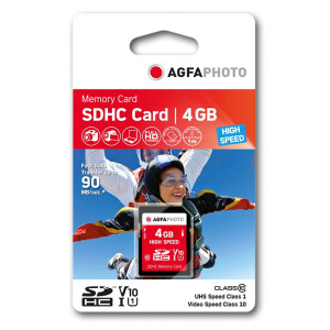 AgfaPhoto SDHC carte 4GB High Speed Class 10 UHS I U1 V10 469021-20