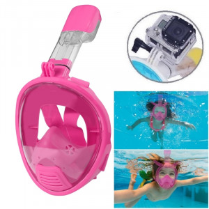 Équipement de plongée pour enfants Full Face Design Masque de plongée pour GoPro HERO4 / 3 + / 3/2/1 (Rose) S0321F-20