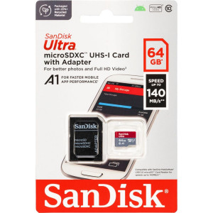 SanDisk Ultra microSDXC A1 64GB 140MB/s Adapt.SDSQUAB-064G-GN6MA 753013-20