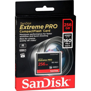 SanDisk Extreme Pro CF 256GB 160MB/s SDCFXPS-256G-X46 723081-20