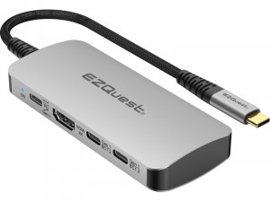 Dock USB-C multimédia 8 ports EZQuest X40028 HDMI 4K, USB-C, USB-A ADPEZQ0040-20