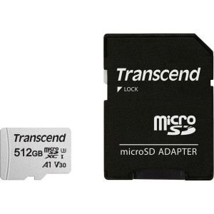 Transcend microSDXC 300S-A 512GB Class 10 UHS-I U3 V30 A1 549635-20
