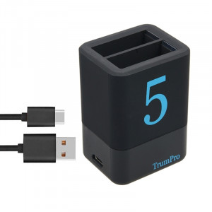 Chargeur Batteries Dual GoPro HERO5 avec Câble USB-C / Type-C SC56327-20