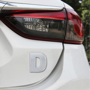 Autocollant autocollant autocollant 3D anglais lettre D emblème de véhicule automobile emblème, taille: 4.5 * 4.5 * 0.5cm SH271D640-20
