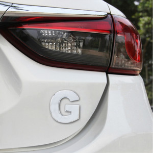 Autocollant autocollant autocollant 3D anglais lettre G emblème véhicule véhicule emblème, taille: 4.5 * 4.5 * 0.5cm SH271G218-20